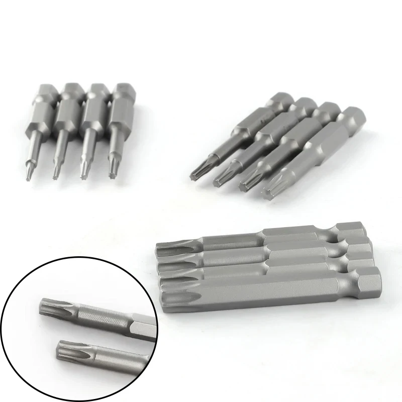 

50mm Length Torx Electric Screwdriver Bit Set S2 Hard Plum Head Wind Batch Head Electric Drill Batch Mouth Batch Magnetic Kit