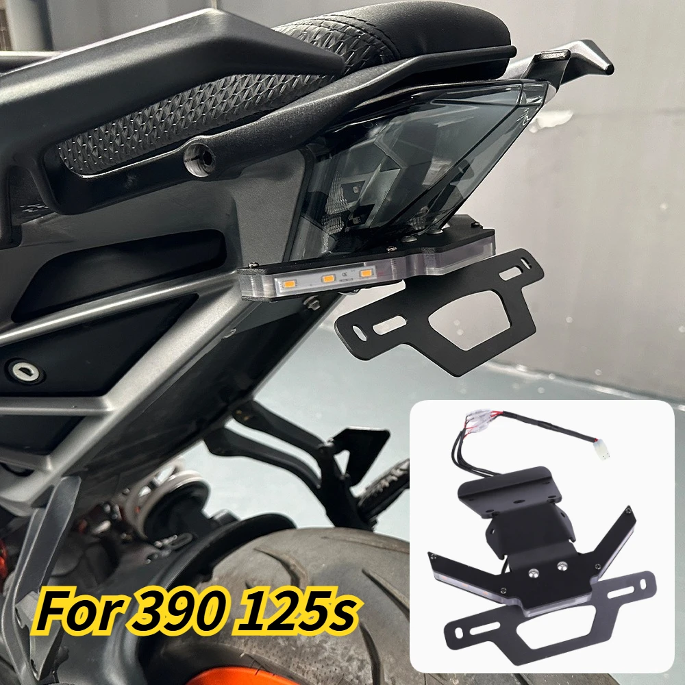 For 390 125 motorcycle turn signal combat short tail plate frame photo fender license plate frame motorcycle accessories