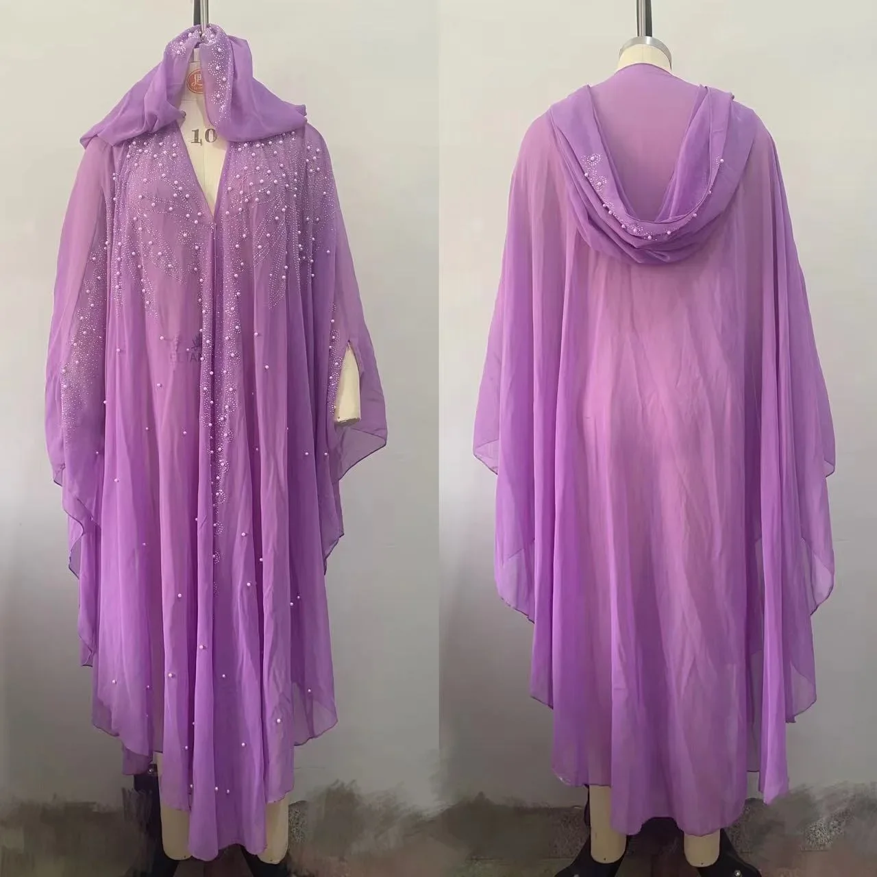 2026 Muslim Kaftan Abaya Dress Hijab Dress Kimono Women Dubai Chiffon Hooded Dress Islamic Clothing Abaya Dubai Outfits