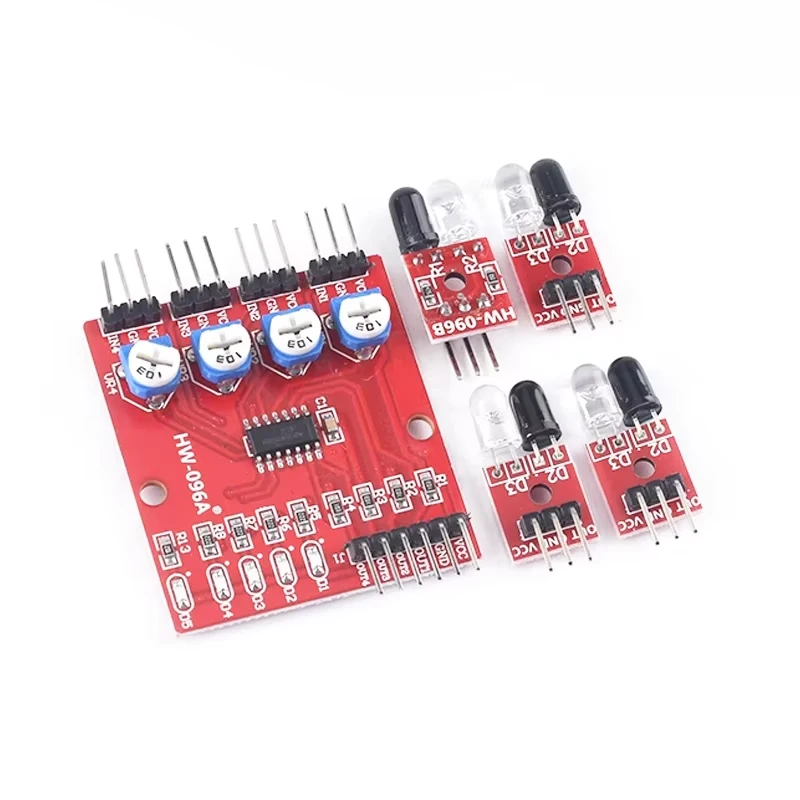 F233-01 Four-way infrared tracing / 4 channel tracking module / transmission line / obstacle avoidance / car / robot sensors