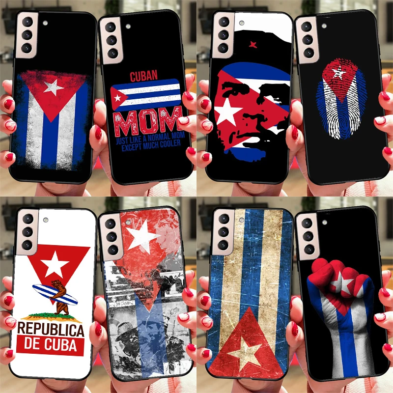 Funda de teléfono con bandera de Cuba para Samsung Galaxy S23 S20 FE S21 Ultra Note 10 S9 S10 Plus Note 20 S22 Ultra