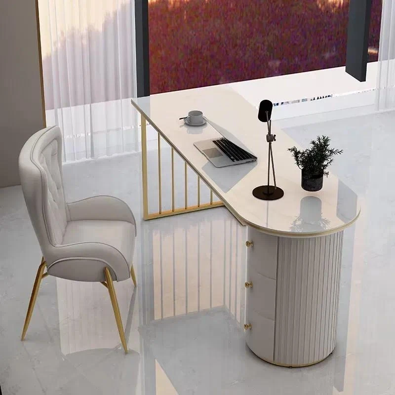 Modern Luxury Rock Slab Reception Desk for Beauty Salon Medical Dental Clinic Office Negotiation Table