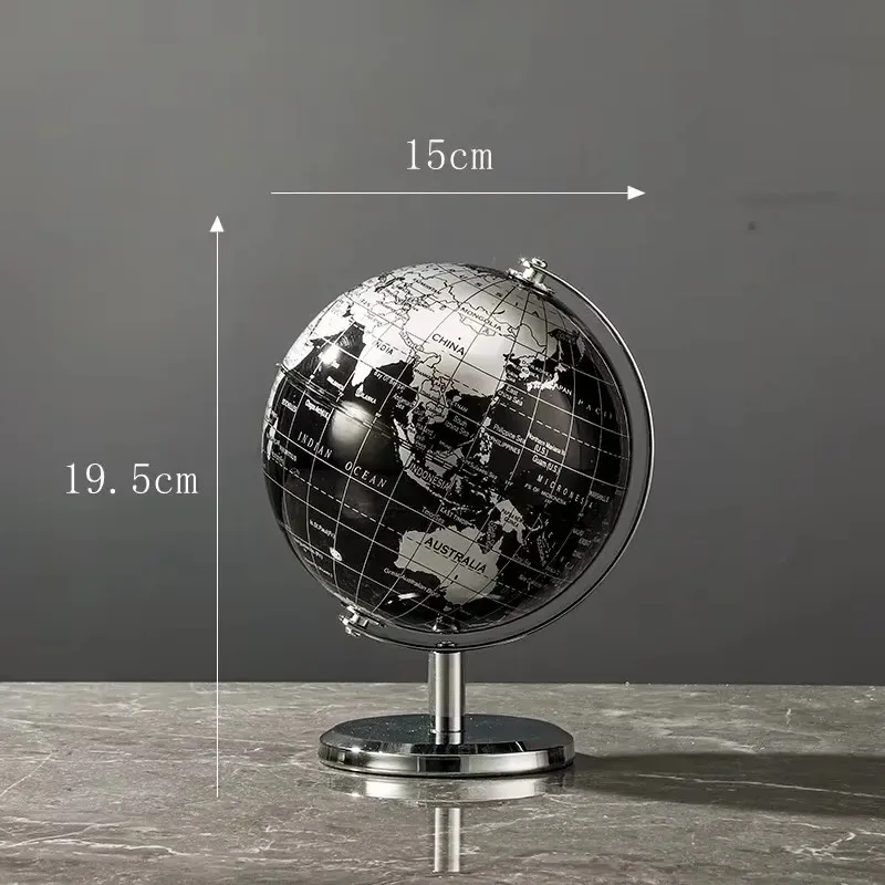 Metal Base World Globe, Rotating World Globe with Stand, for Children To Learn, for Classroom Geography Education