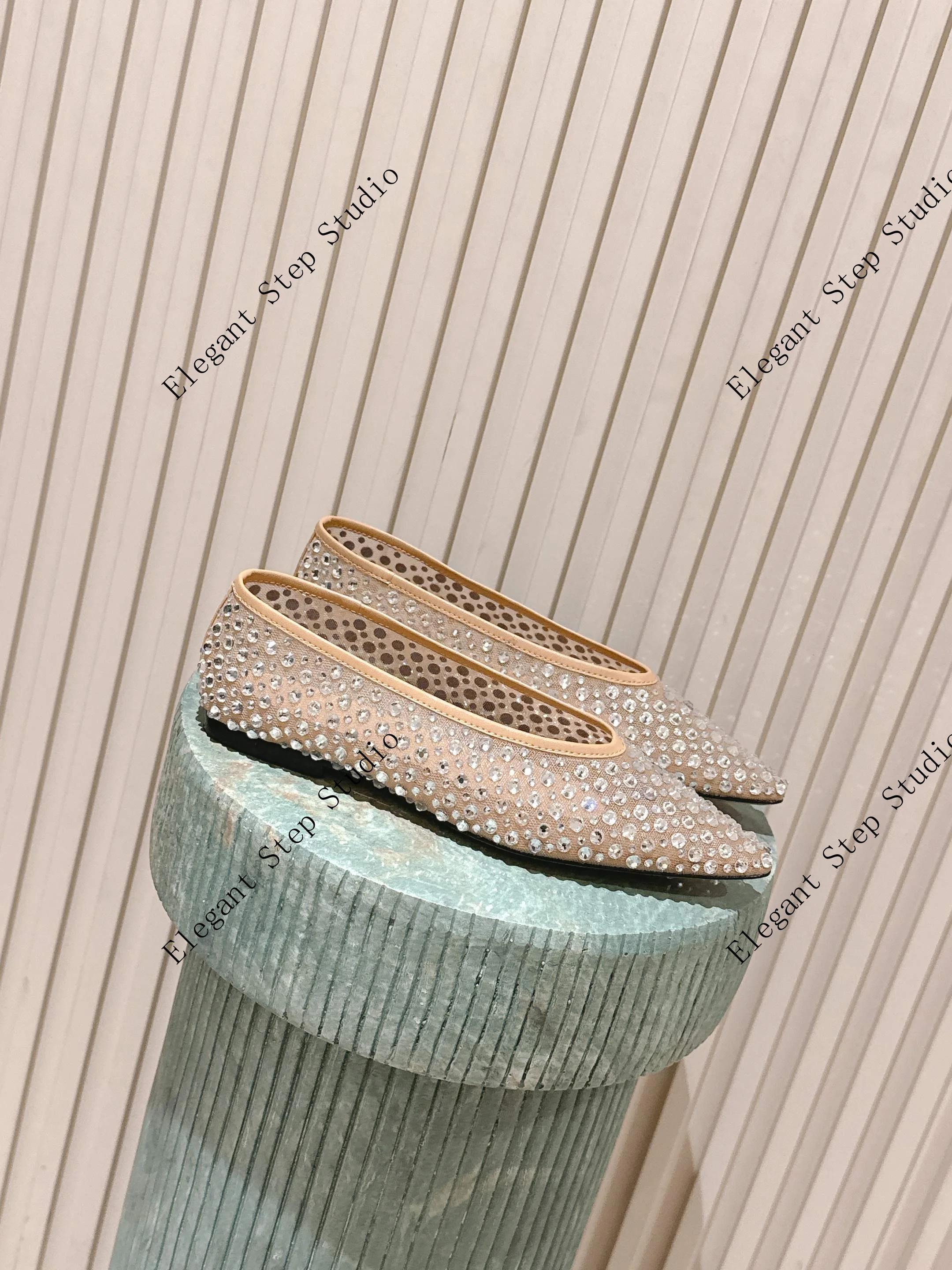 

Women's Shoes Mesh Rhinestone Ballet Flats