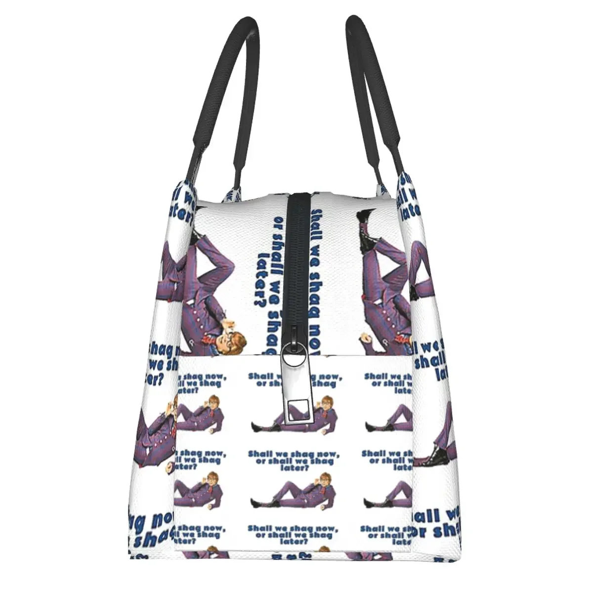 Austin Powers Lunch Bags Insulated Bento Box Leakproof Lunch Tote Picnic Bags Cooler Thermal Bag for Woman Student School image 4