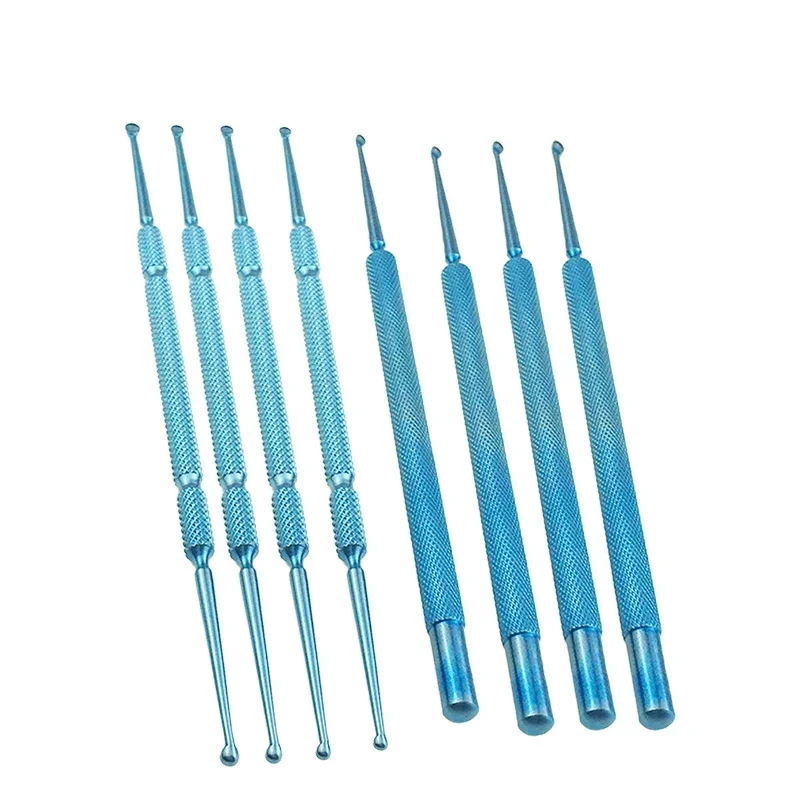 

Titanium Double-ended Chalazion Curette Micro Ophthalmic Tweezers Ophthalmic Forceps Eye Instrument with 2.0mm3.0mm Diameter