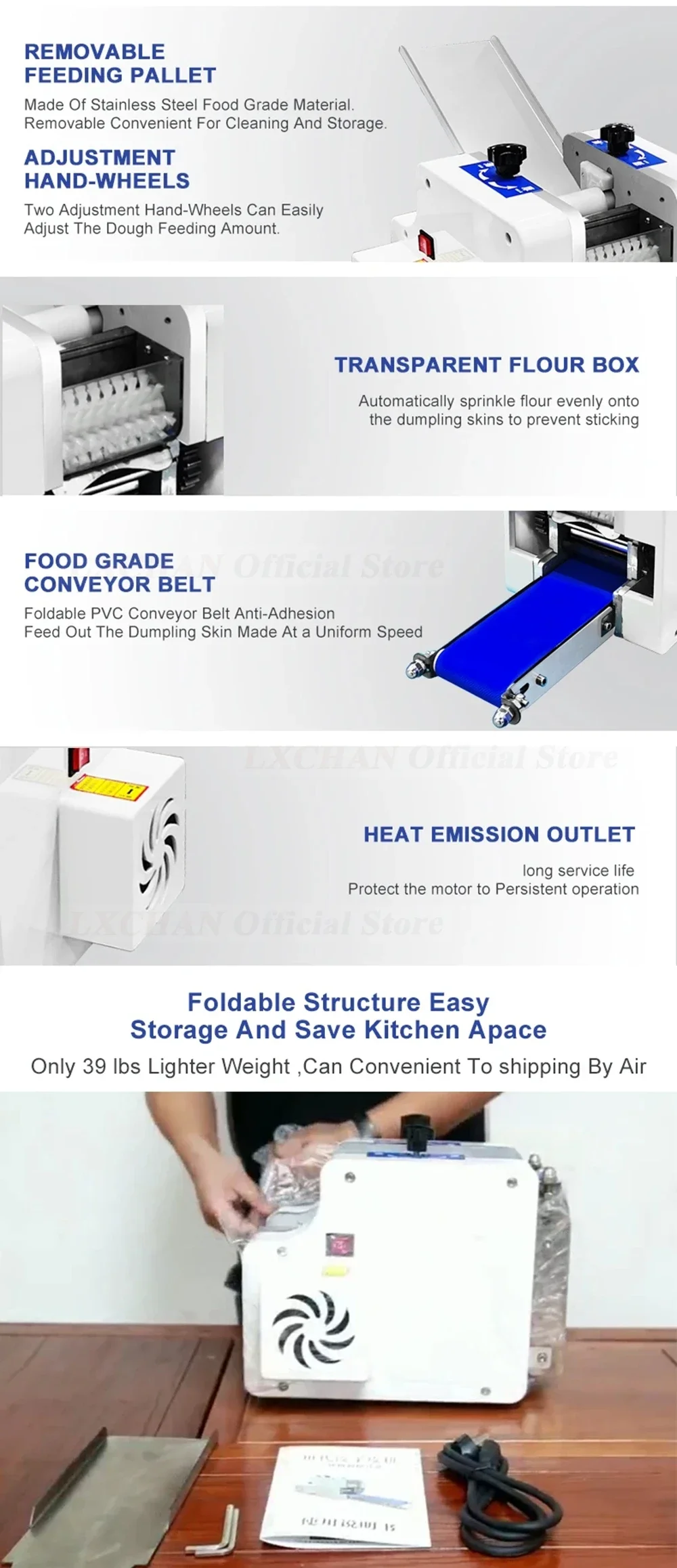 HomeWise-Presse-pâte automatique pour boulettes, machine à pâtes, fabricant de nouilles, ustensiles de cuisine de tailles multiples, commercial