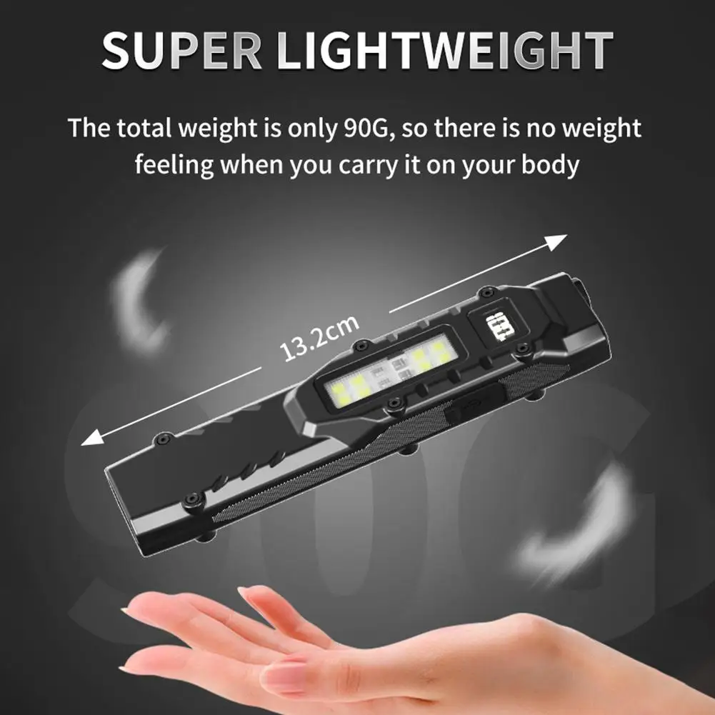 

Multifunctional Flashlight Type-C USB Charging 5V 1A COB Rechargeable Light Long Flash Lantern Battery Built-in 1000mAh Sho S7G7