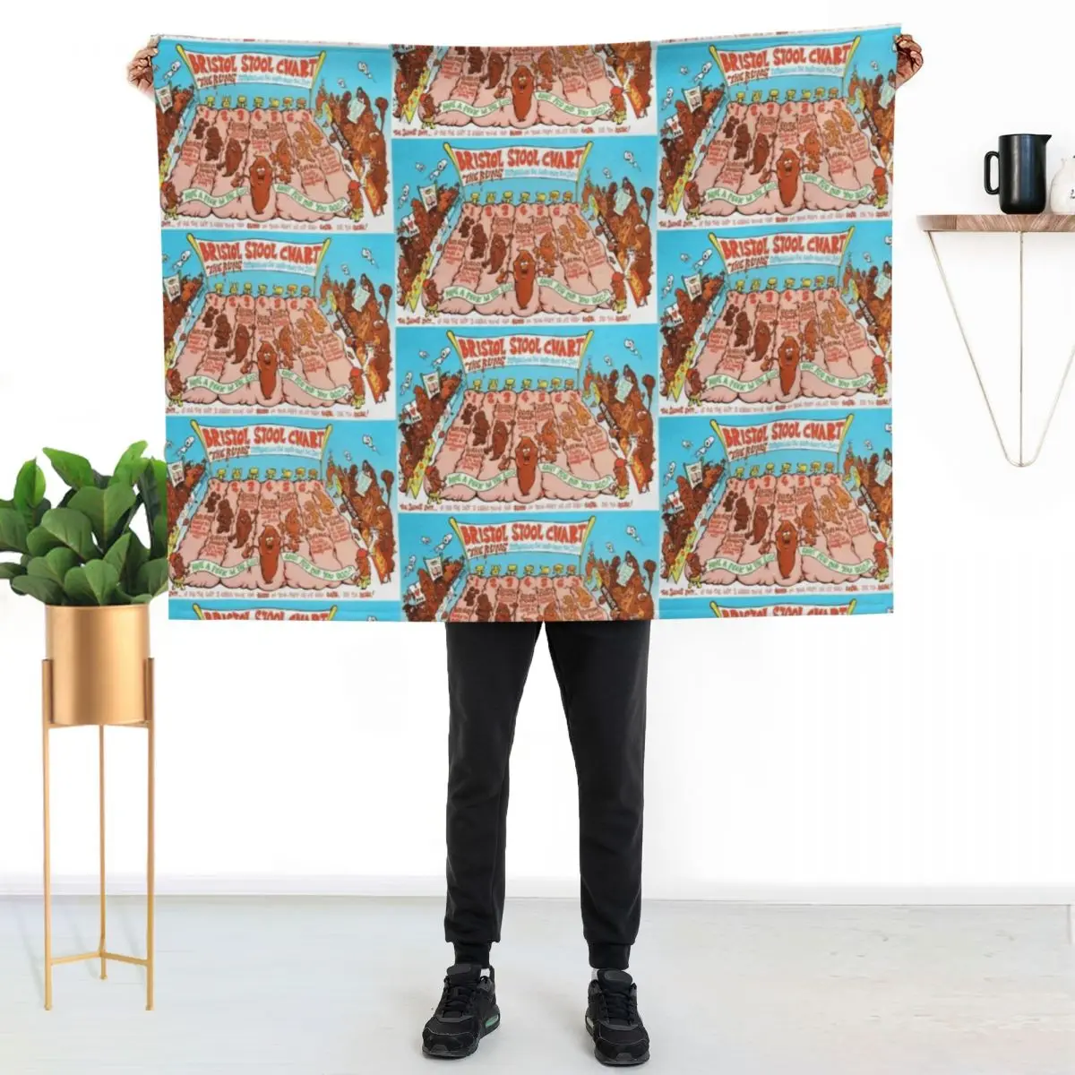

Bristol stool chart Throw Blanket Color Fast Cozy Throw Blanket