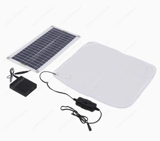 12V 50W Solar Panel Powered Electric Heating Blanket Winter Cat Dog Warmer Outdoor Indoor Battery Powered Pet Heater