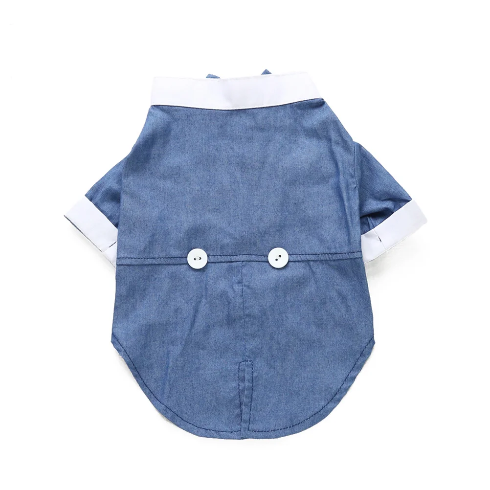 

Pet Formal Suit Costume Blue Medium Soft Warm Stylish Puppy Apparel For Wedding Halloween Party Occasion Pet Dog Costume