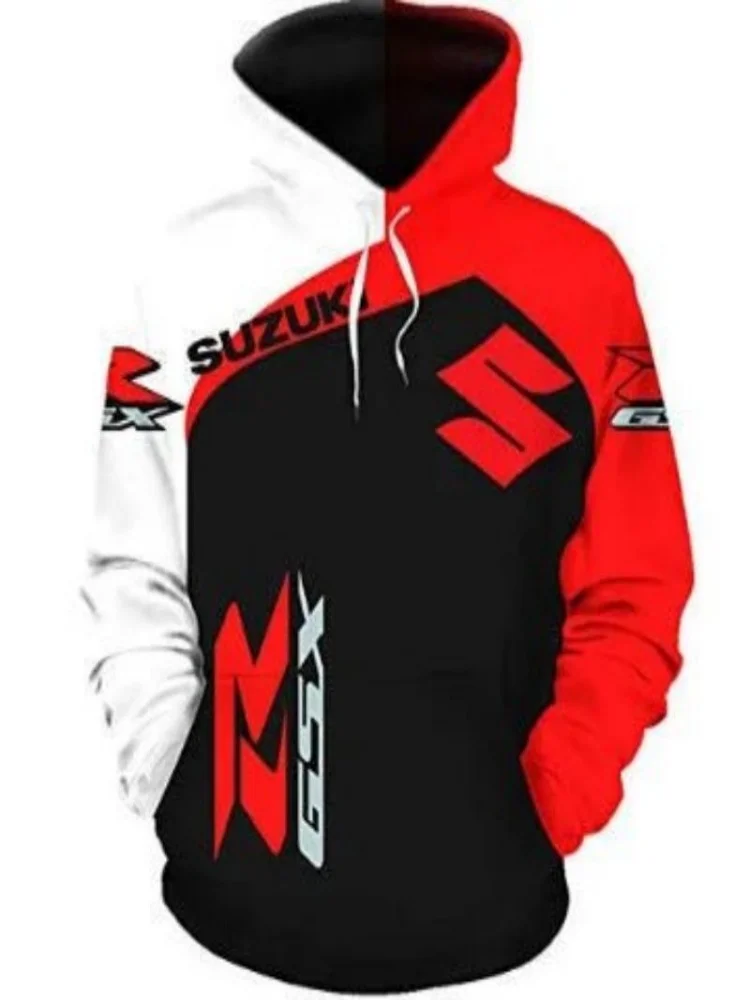 AliExpress 2025 The New Suzuki Men's Pullover Sweatshirt And Sportswear Feature Fashionable Printed Patterns For Outdoor Cycling And Racing