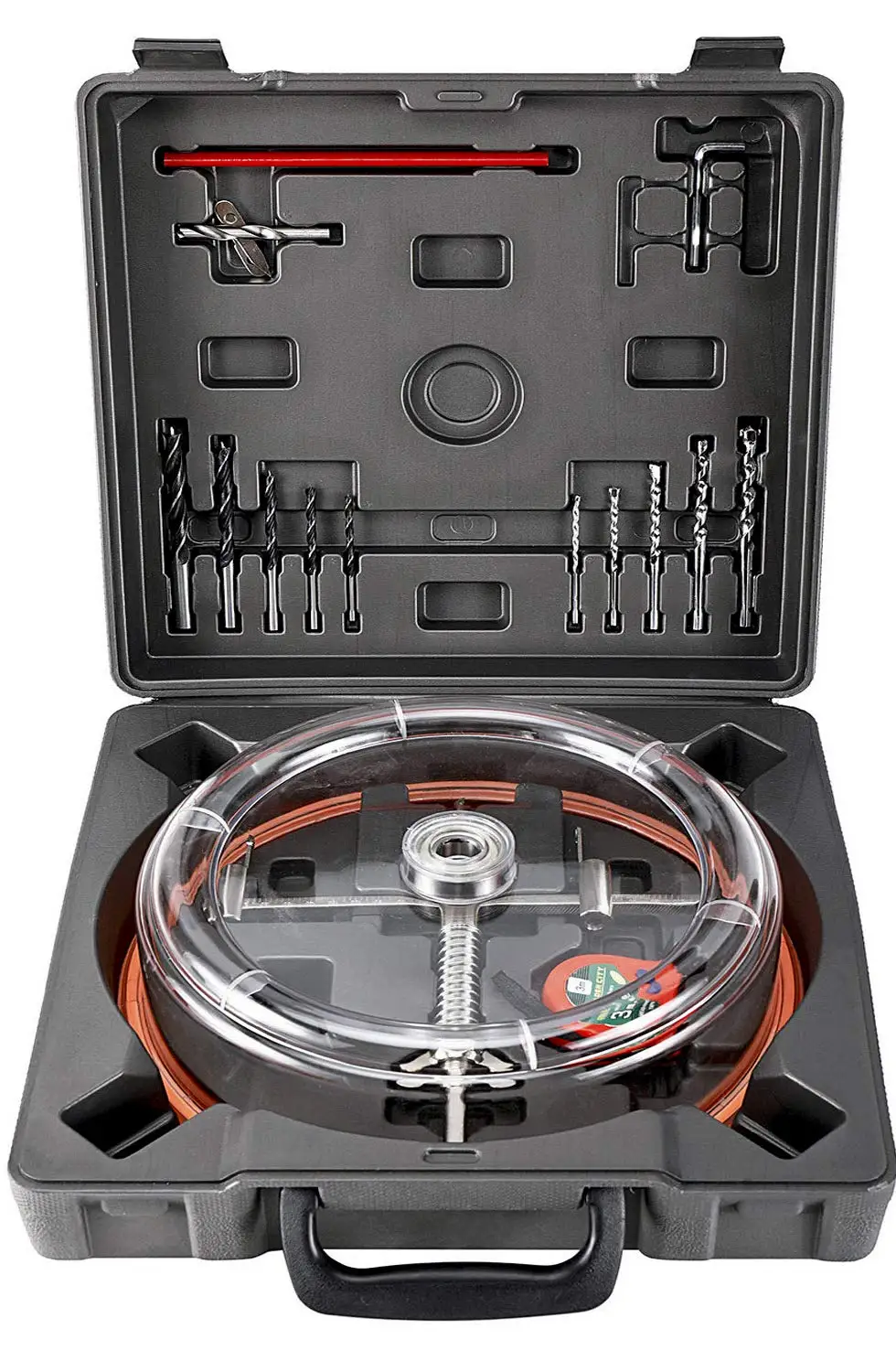 

Регулируемая кольцевая пила для вырезания отверстий от 1-5/8" до 8" (40-200 мм), с двумя лезвиями, для встраиваемых светильников в гипсокартон и потолочную плитку