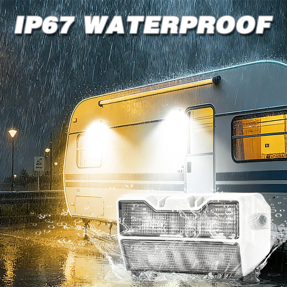 

RV Exterior Light 5 Inch Porch Lights Flood Beam 12V 24V LED Scene Cargo Lighting for RVs Trailers Travel Campers SUV Truck