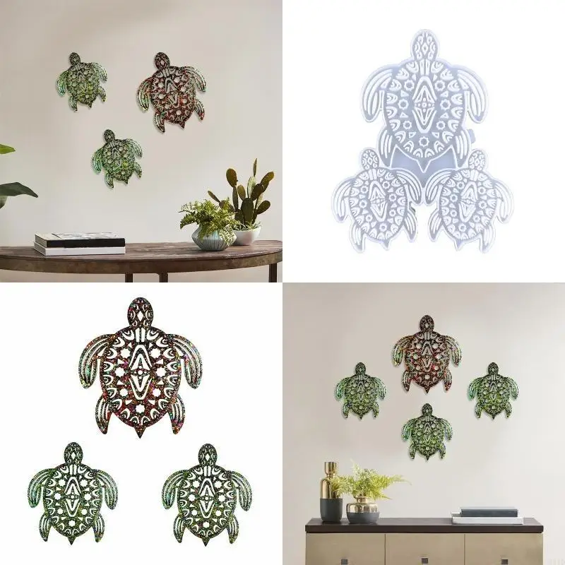 لتقوم بها بنفسك لمزيج السلحفاة الجدار الديكور قالب الغراء الكريستال لمزيج السلحفاة كوستر استنزاف كوستر قالب من السيليكون