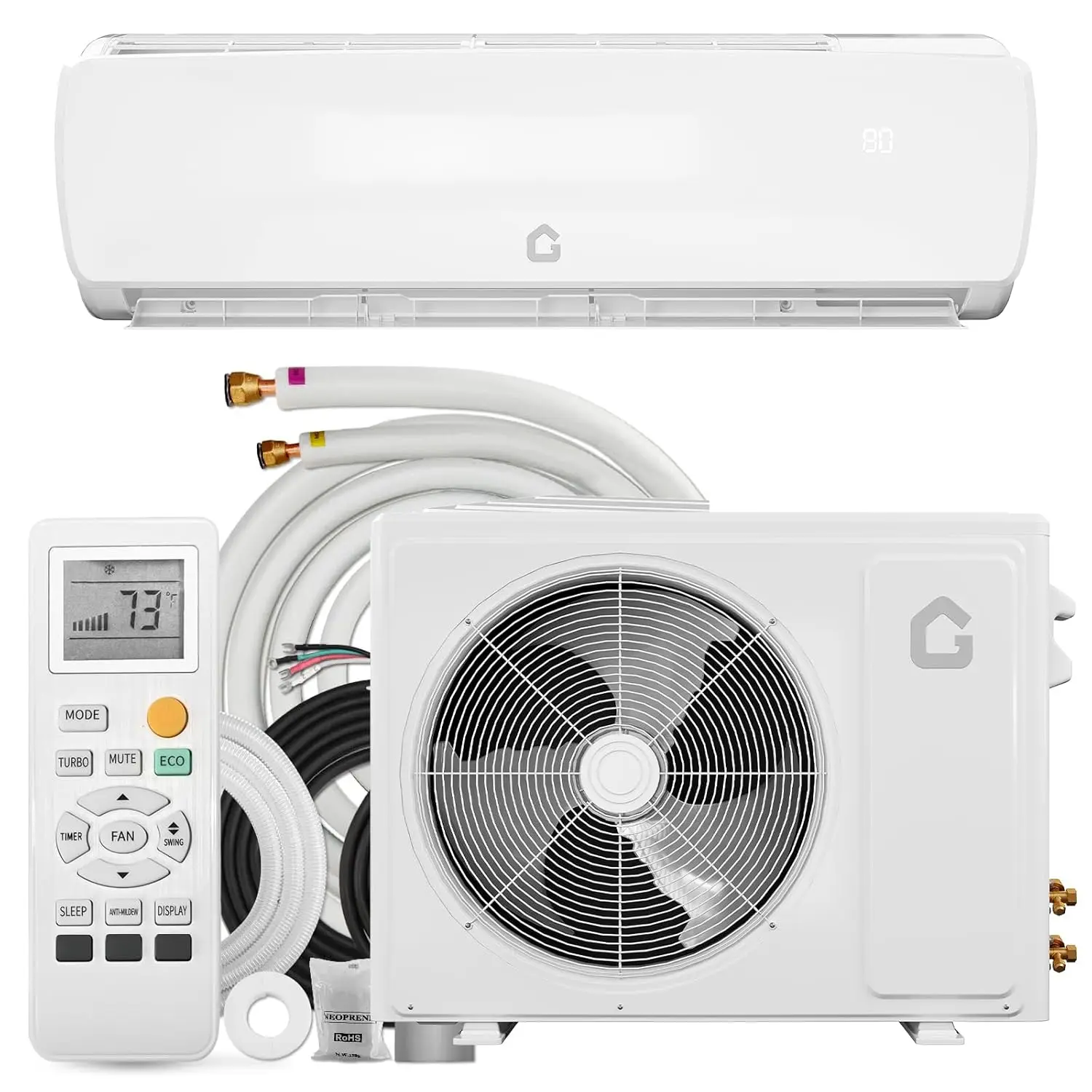 SEER 19 12000BTU 230V Mini Split Air Conditioner | Energy-Efficient Inverter AC System with Remote Control &, Custom