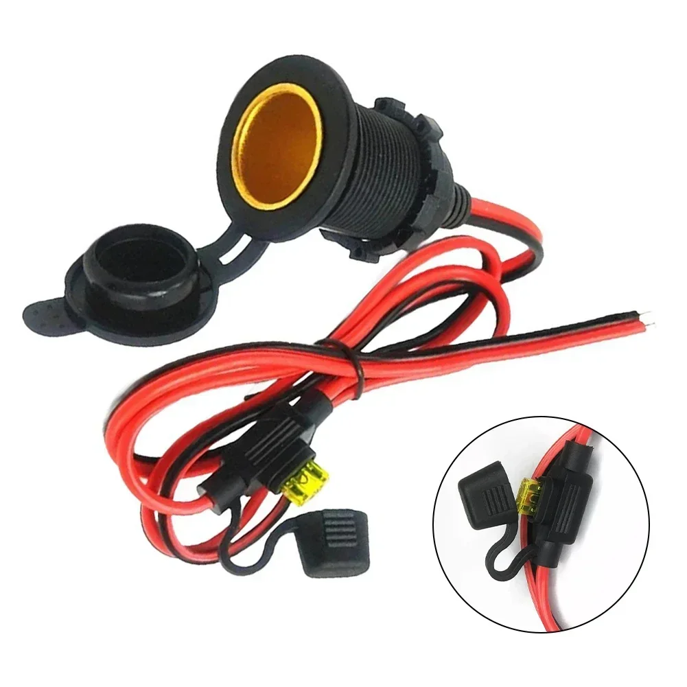 Car Mother Seat Power Supply 12V-24V 100CM Electric Appliance Socket 12V-24V DC Female Extension Cord With 20A Fuse Tool view 5