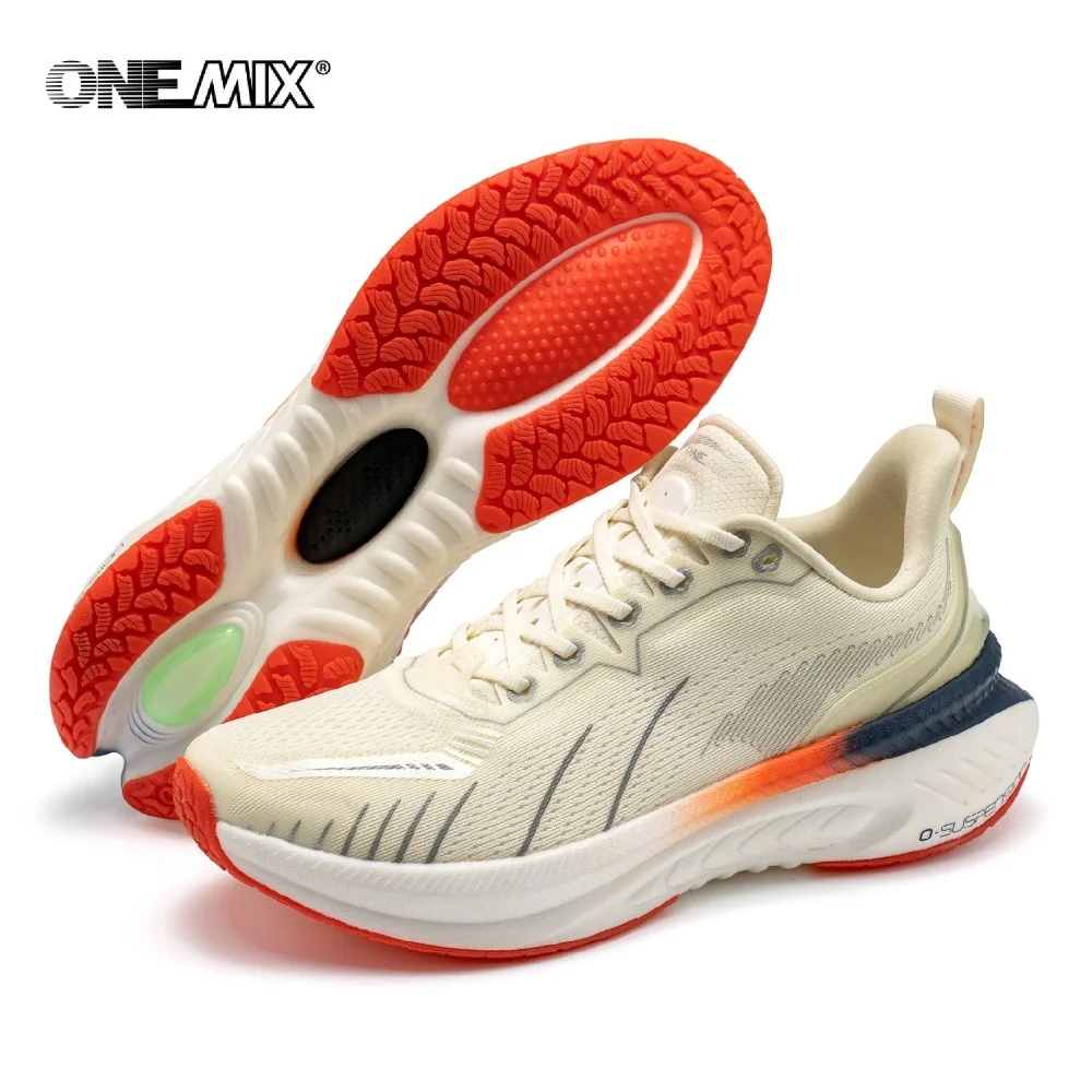 ONEMIX Running Shoes Men Air Cushion Outdoor Jogging Damping Sport Shoes Women Mesh Carbon Arch Stabilization Plate Sneakers