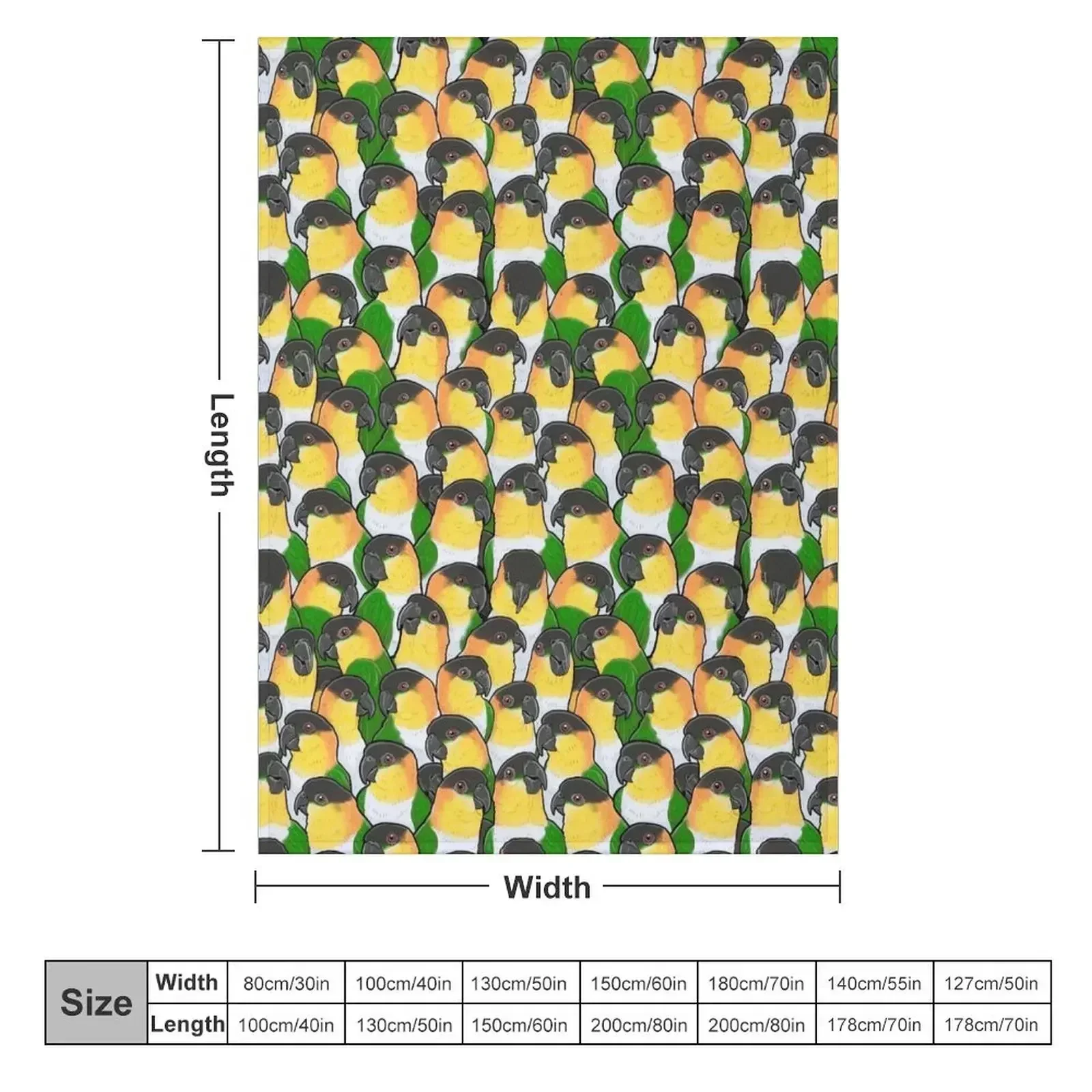 Black-headed Caique Parrots Throw Blanket Flannels Camping Blankets