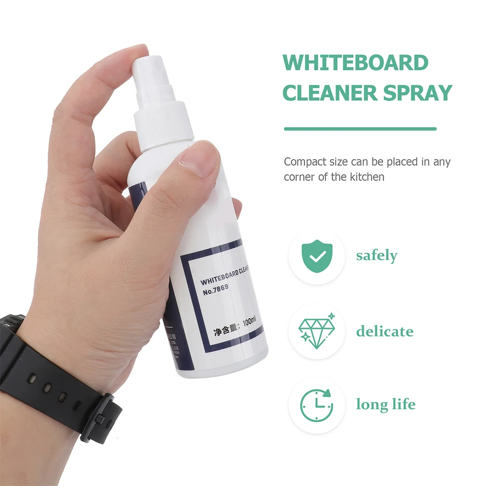 

2 Pcs Detergent Whiteboard Cleaning Solution Spray Water Portable Cleaner One-handed