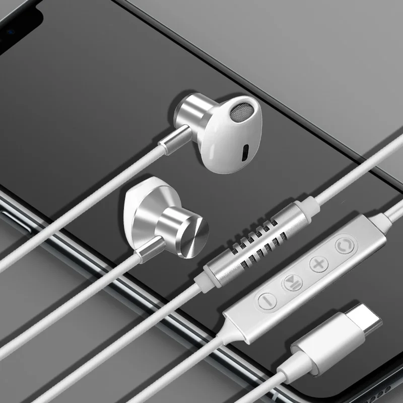 หูฟังคาราโอเกะแบบมีสาย Type C พร้อมไมโครโฟนหูฟังสเตอริโอตัดเสียงรบกวนหูฟังคาราโอเกะสําหรับการร้องเพลงสด