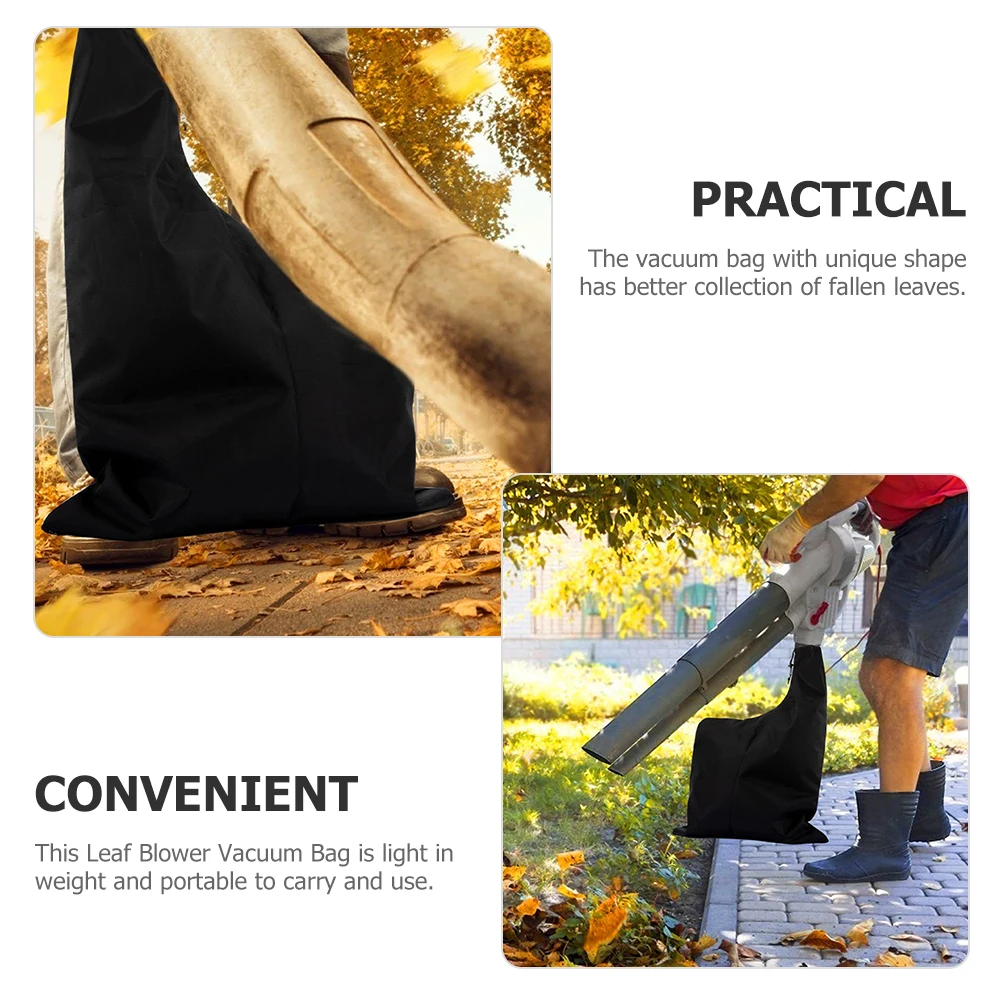 

2 шт., черная 420D ткань Оксфорд, сумка для хранения вентилятора для листьев, легкий сменный вакуумный контейнер для уборки двора для улицы