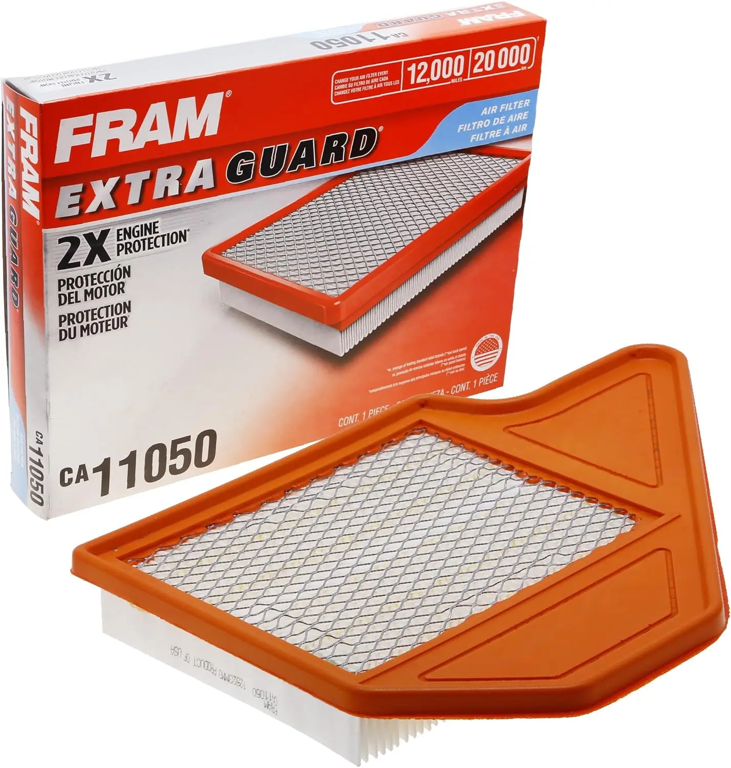 

Extra Guard CA11050 Replacement Engine Air Filter for Select Chrysler, Dodge, Ram and Volkswagen (3.6L) Models, Provides Up to 1