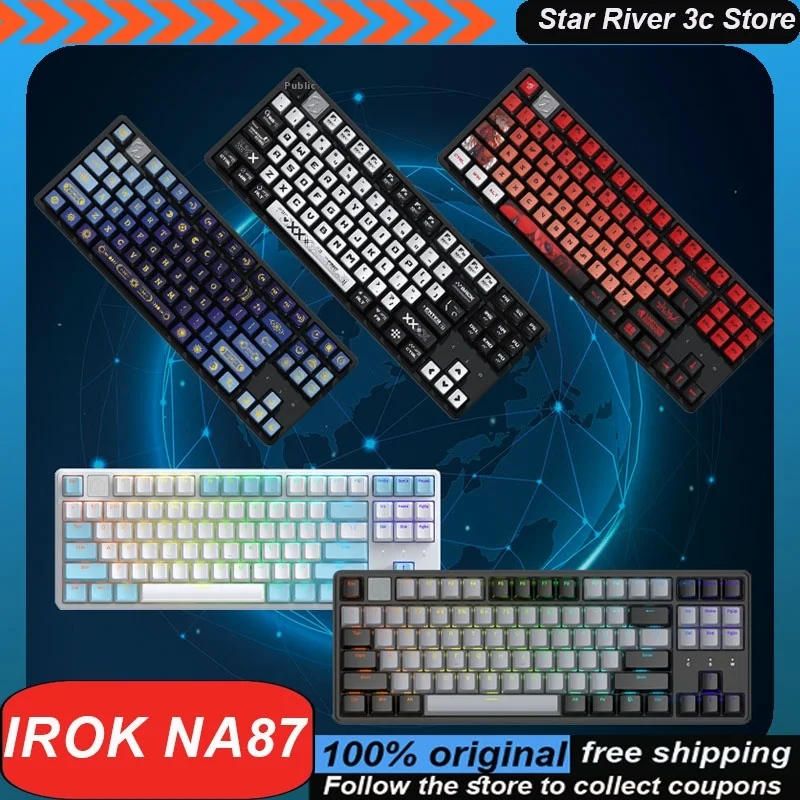 

Irok Na87 Magnetic Axis Mechanical Keyboard Wired 8k Return Rate Hifi Sound 87keys Customized Esports Game Keyboard Laptop Gift