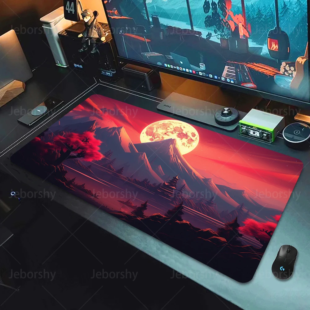 Large Gaming Mouse Pad Landscape Keyboard Mat Carpet HD Print Space Mousepad Computer Galaxy Non-Slip Rubber Big Desk Mat