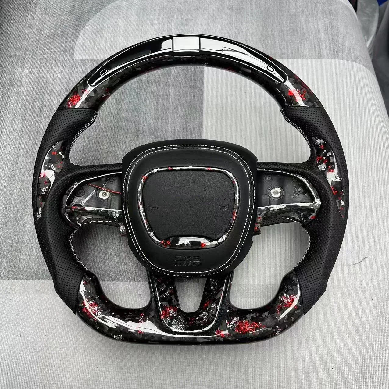 Custom made carbon fiber steering wheel for Doge Charger (22 scatpack widebody) (FB)