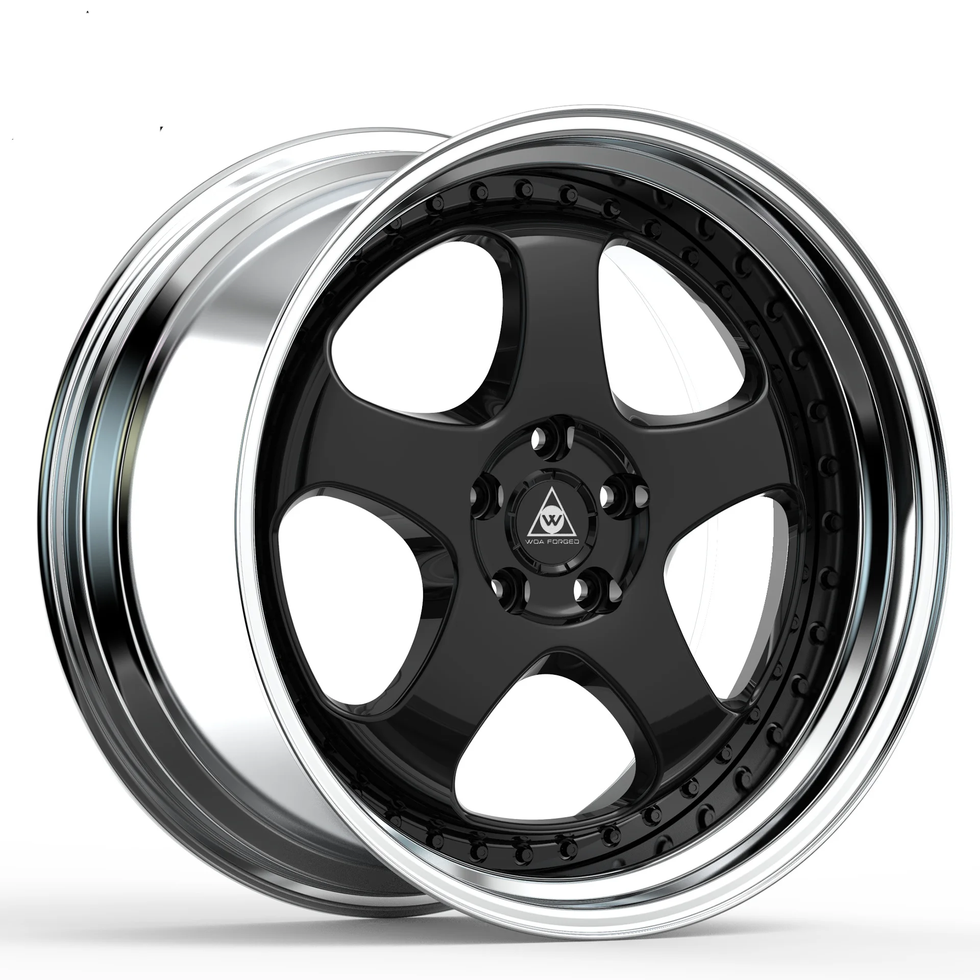 

Two-piece Custom Deep Concave Forged Wheels Aluminium Alloy Cars Wheel Hub for Pcd 5*114.3 5*112