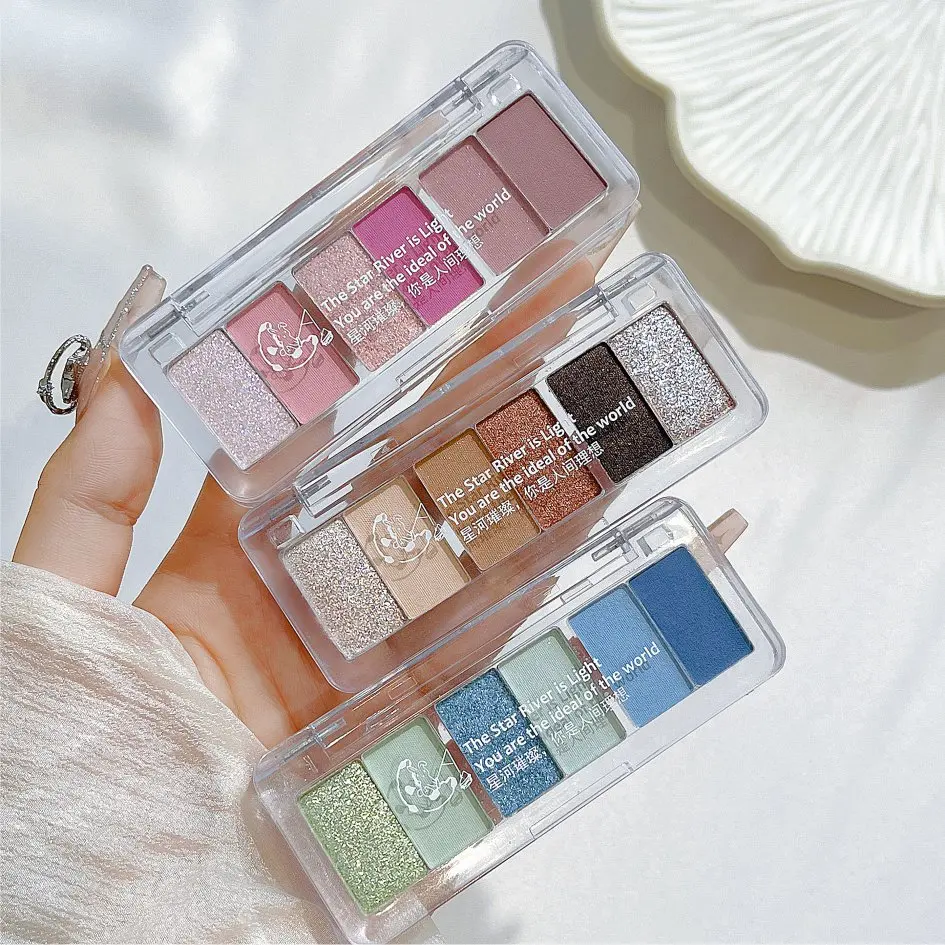 Sombra de olho de fada de 6 cores, placa de sombra de olho flash de metal fosco azul, roxo, café placa de sombra de olho à prova d'água