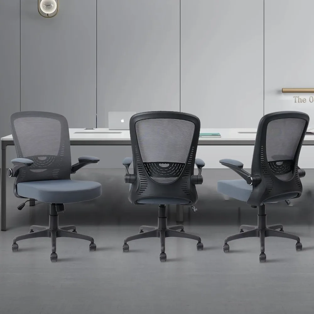 Desk Chairs with Wheels, Ergonomic Rolling Mesh Office Chair Adjustable Height and Lumbar Support Home Office Computer Chair