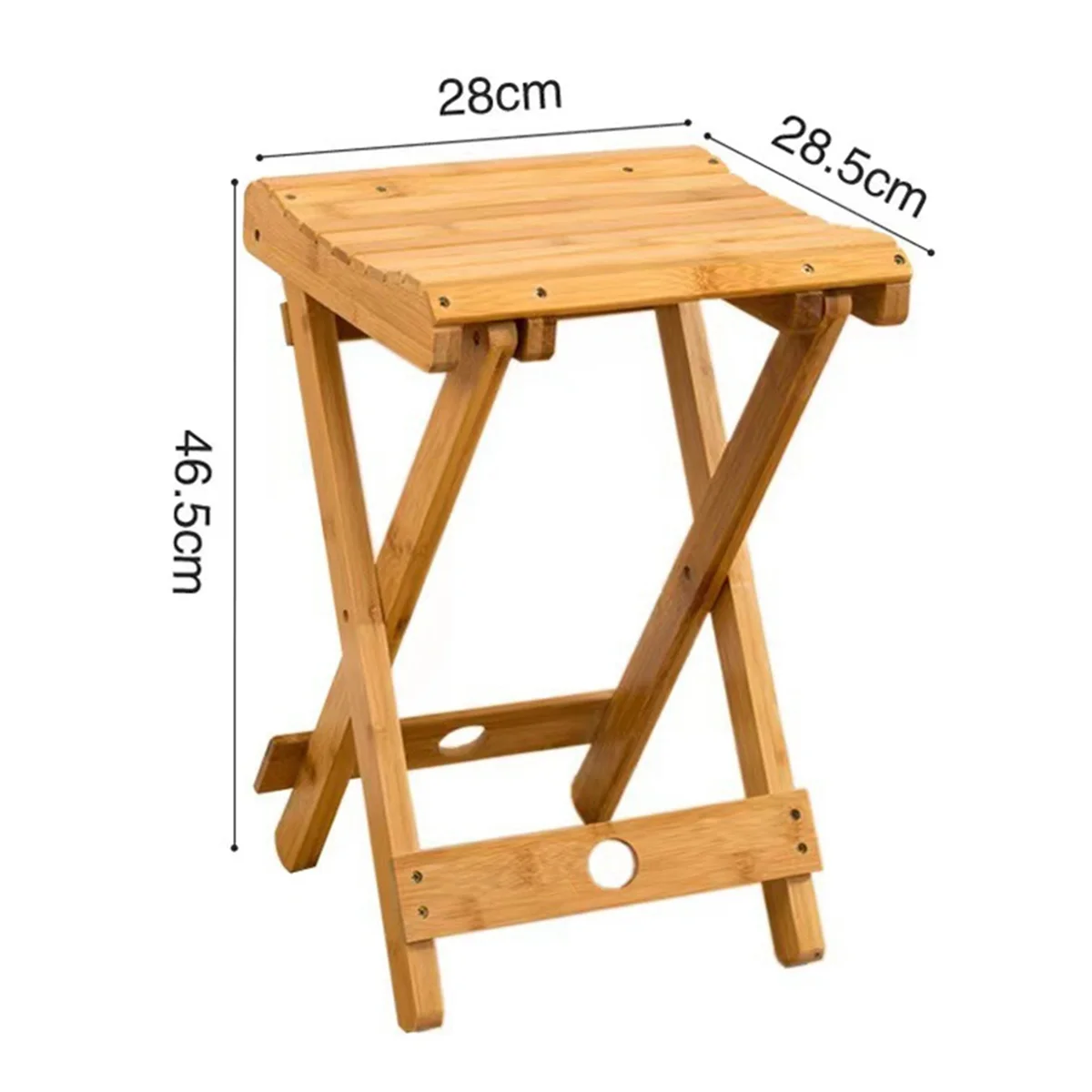 Large Nanzhu Folding Stool Portable Solid Bamboo Outdoor Fishing Chair Small Bench Small Stool