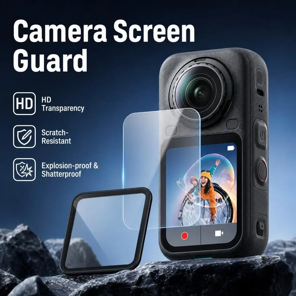 Screen Protector For Insta360 X6 TPU Hydrogel / Tempered Glass / PMMA Composite Film Clear Anti-Scratch Action Camera Film