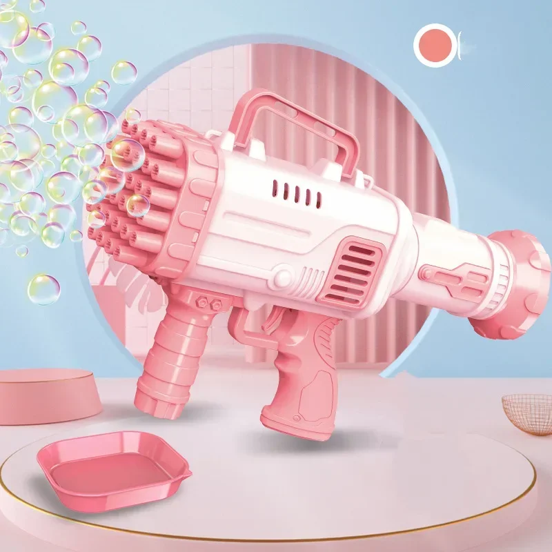 32 หลุมไฟฟ้ามือถือ Bubble Machine ของเล่นเด็ก Bubble Maker พร้อมแสงเด็กปาร์ตี้กลางแจ้งสบู่ Bubbles Blower เกมของขวัญ