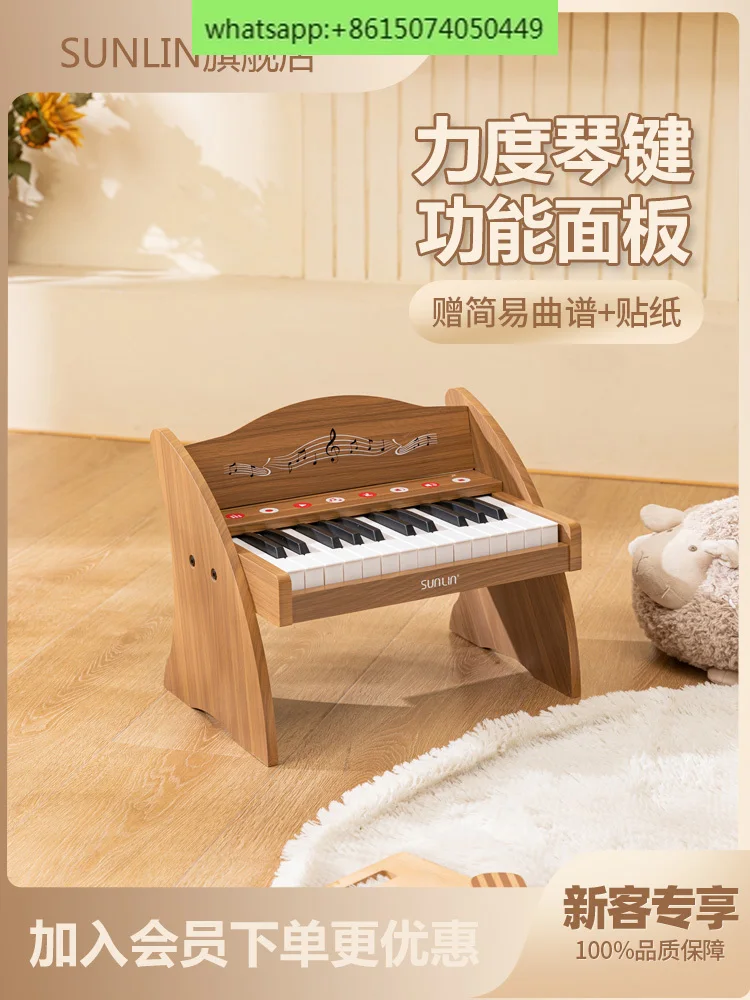 Wooden multifunctional children's small piano introductory toy electronic organ beginner