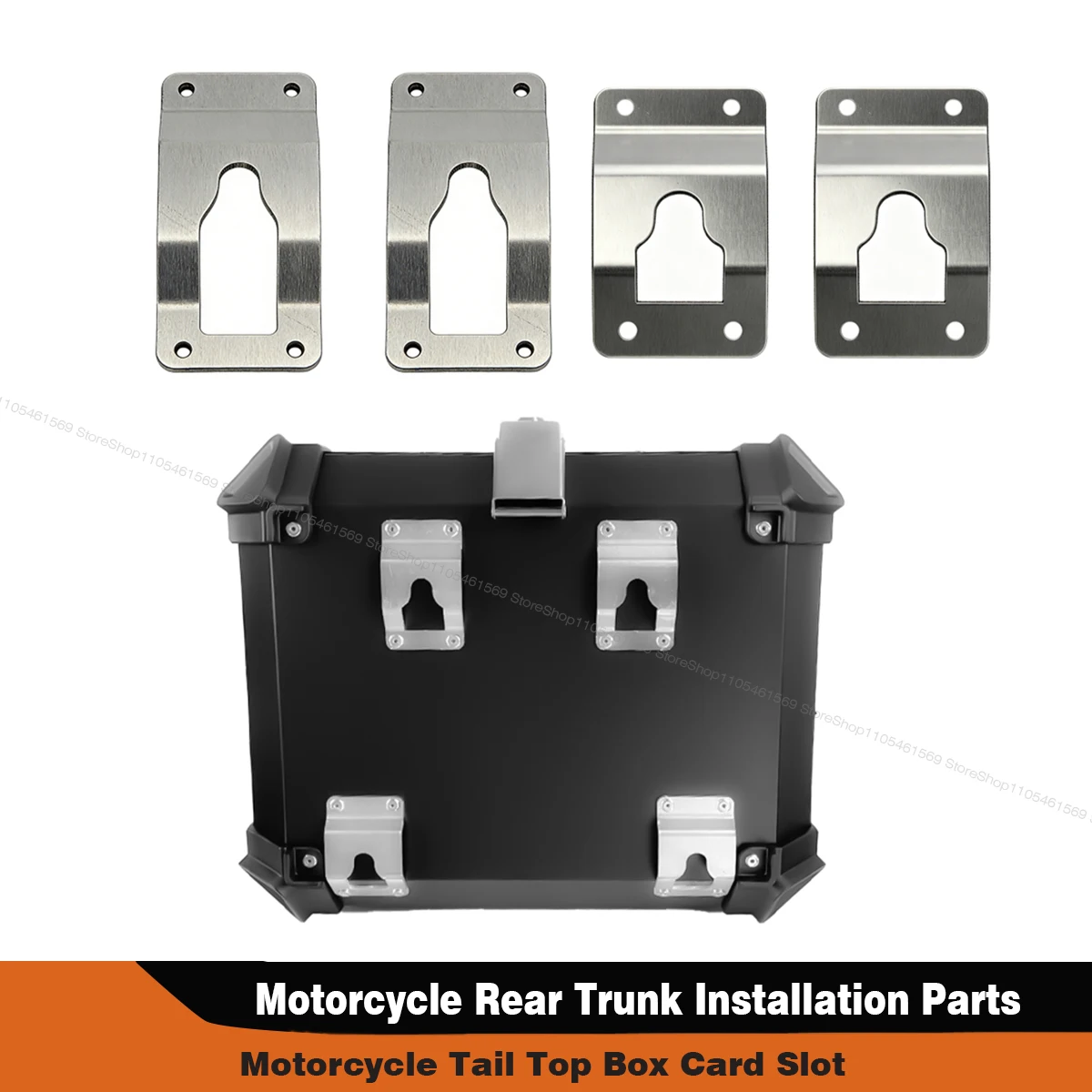 Rear Trunk Luggage Case Installation Parts Universal Motorcycle Top Case Base Plate Quick Release Mount Slot Tail Side Box