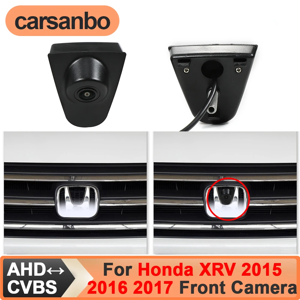 carsanbo-ホンダ-xrv-2015-2016-2017-車のフロントビューカメラ-cvbs-ahd-スイッチ-150-°-広角ナイトビジョン魚眼レンズ防水