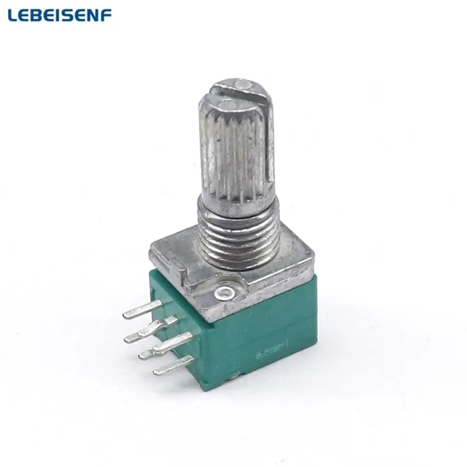 5pcs/lot Special audio amplifier high precision 10% double potentiometer RK097G A20K A50K A100K handle length 15MM flower axis