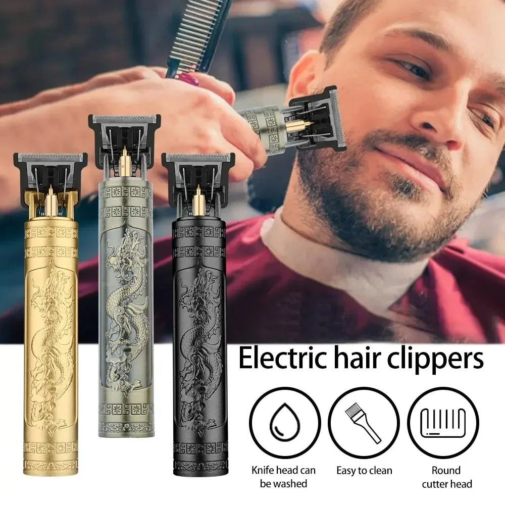 Professional T9 Hair Trimmer Machine Metal Body Beard Trimmer for Men Stainless Steel Blade Hair Clipper Beard Trimmer Shaver