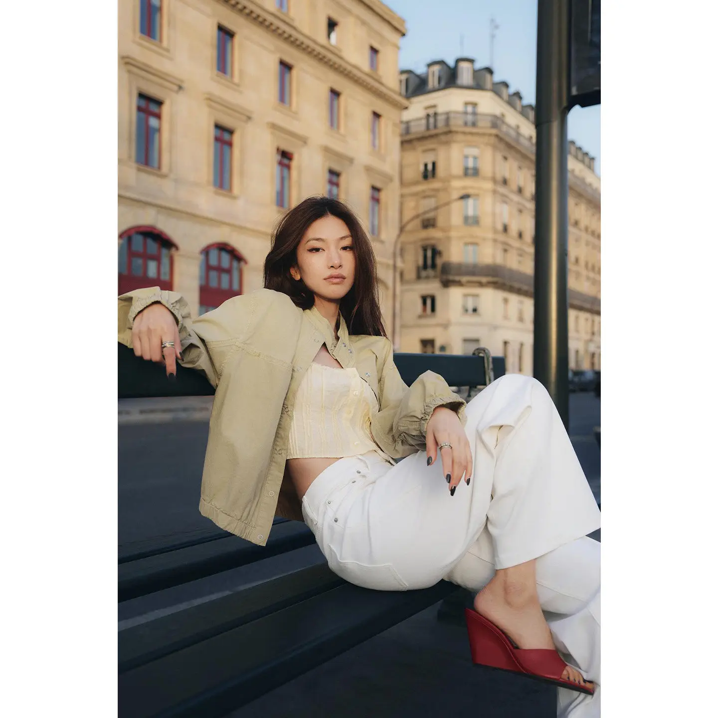 Spring New Arrival Women's Commuter Style Pleated Stand Collar Long Sleeve Washed Short Jacket Coat Casual Loose Fit Polyeste...