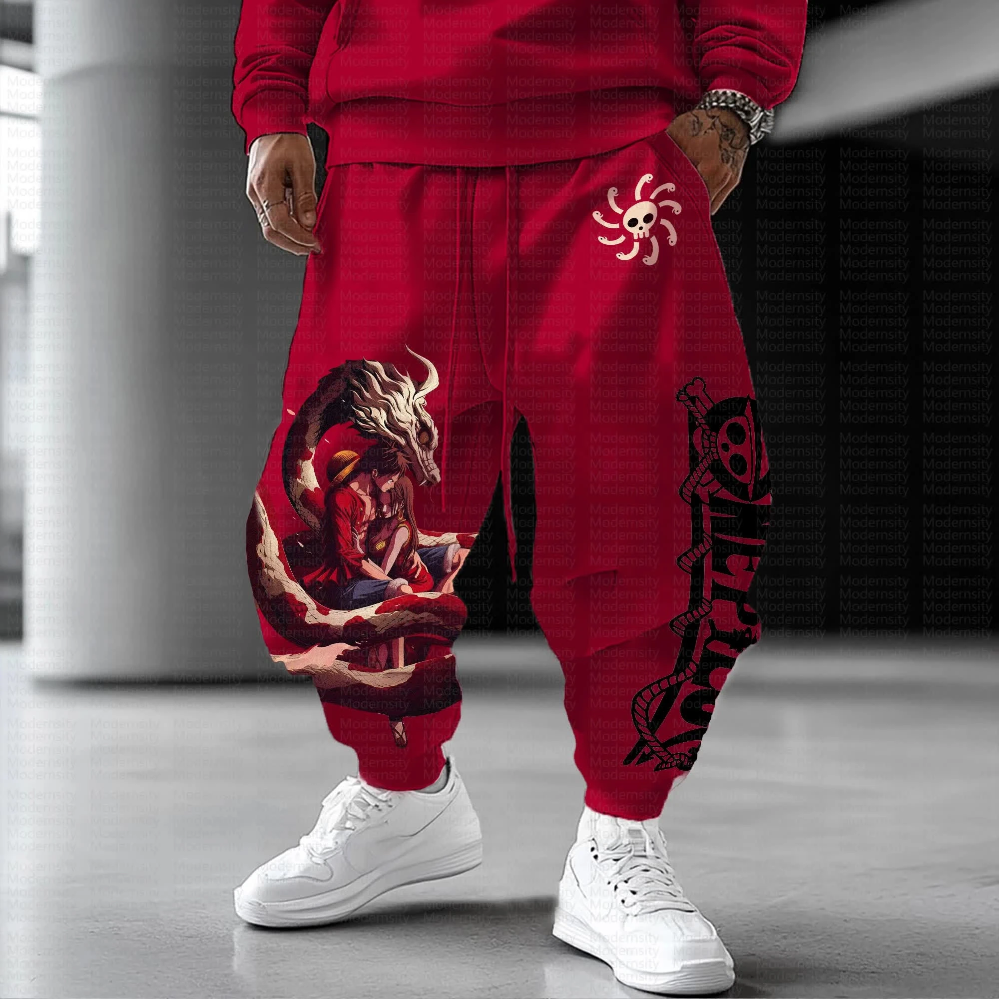 ワンピース チョッパー ピンク パーカー パンツ セット ツーピース 衣装 ユニセックス ルーズフィット ジョガー ストリートウェア メンズ レディース 秋冬 カジュアル