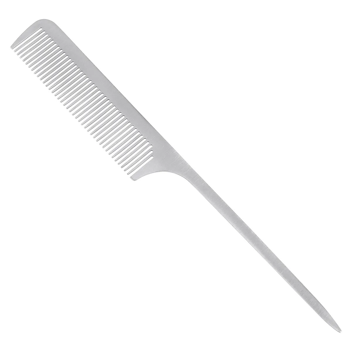 

1Pcs Strong Titanium Steel Comb Professional Hair Dressing Comb for Barber Shop Or DIY Hairstyle At Home 25x3cm Silver
