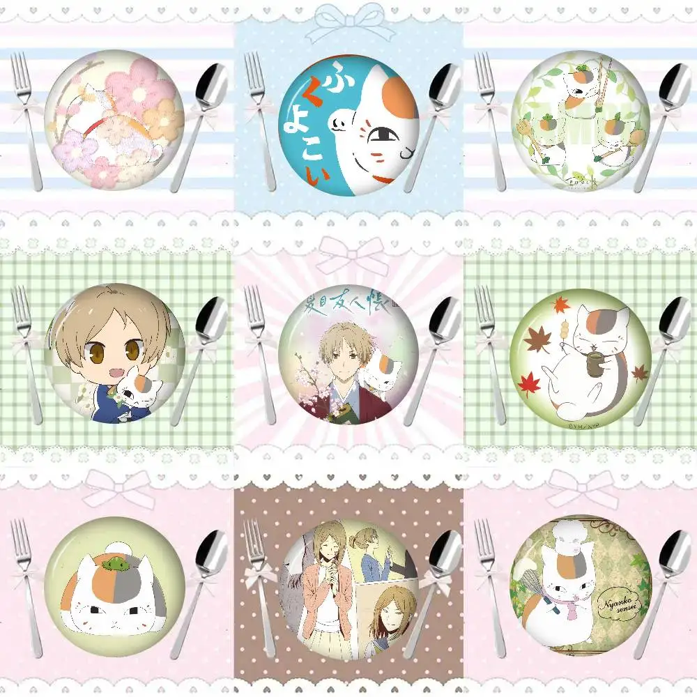 Anime N-Natsumes B-Book Of Cat F-Friends Anime-Broschen, niedliche Cartoon-Abzeichen, Jacken- und Jeans-Reversnadel, Geschenk-Accessoire