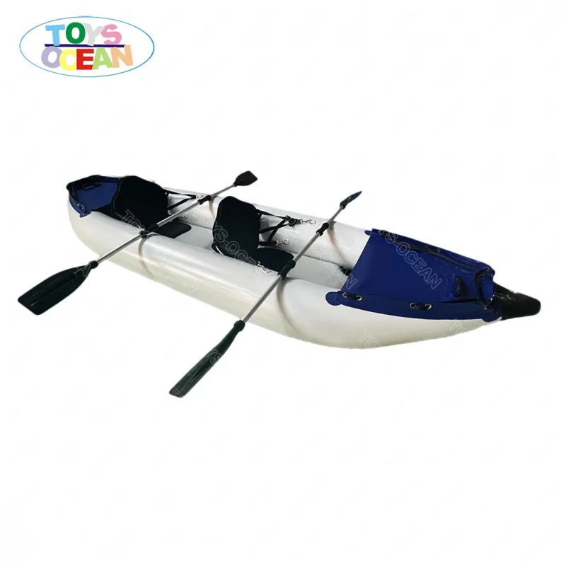 Factory Wholesale Cheap 2 Person PVC Trap Kayak Inflatable Fishing Boat with Chairs - view 2