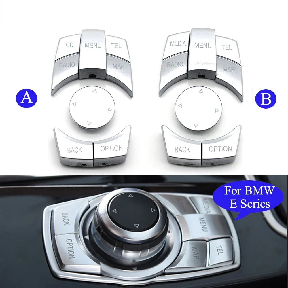 

E90 E70 Car Interior CIC IDrive Multimedia Menu Button Cap Keys Replacement For BMW E60 E61 E63 E64 E81 E82 E87 E88 E89 E92 E71