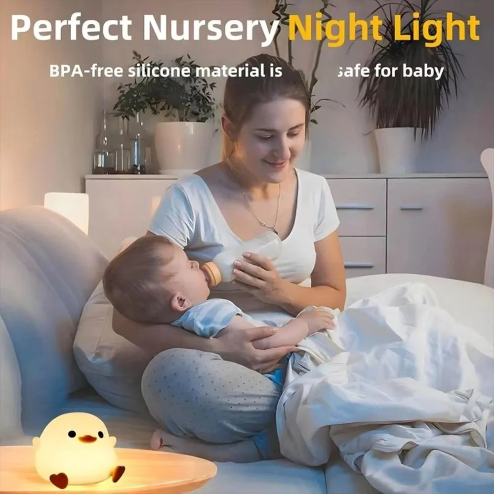 LED Duck Pat Night Light Touch Sensor Dimmable LED Duck Lamp Soft Night Lamp Indoor Sensor Lamp Child Holiday Gift