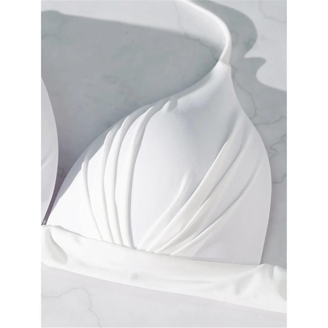 XS - XL Sexy Neckholder-BH mit Push-up-Effekt, Bikini-Oberteil, Damen-Badeanzug, Badebekleidung, Badeanzug, einfarbiges Strand-Oberteil V7019H – Detail 20