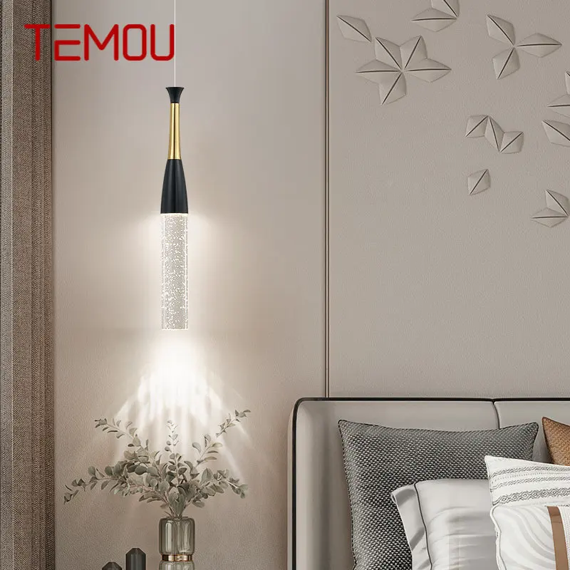 

TEMOU Nordic Creative Pendant Lamp Crystal Bubble Shape Decorative Light For Home Living Room Bedroom